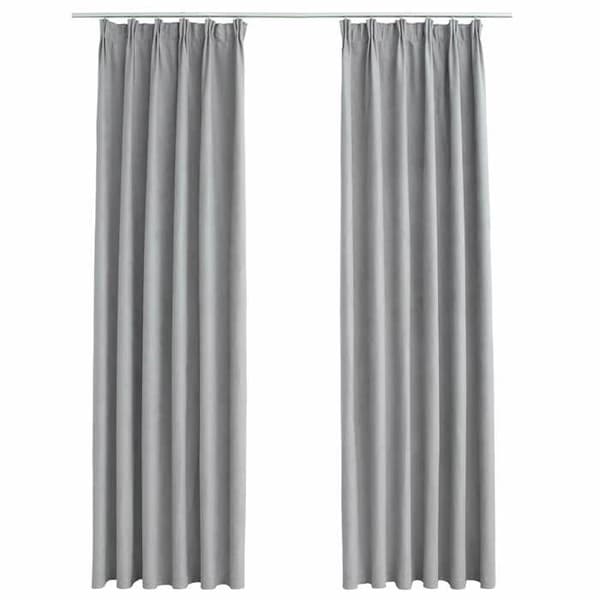 Mørklægningsgardiner - Maison Exclusive - Grå - 140 x 175 cm - Ruskindsfølelse grå