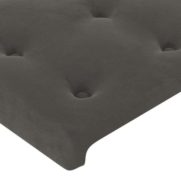 Maison Exclusive - Tummanharmaa pääty 90x5x118/128 cm Sametti Mörkgrå