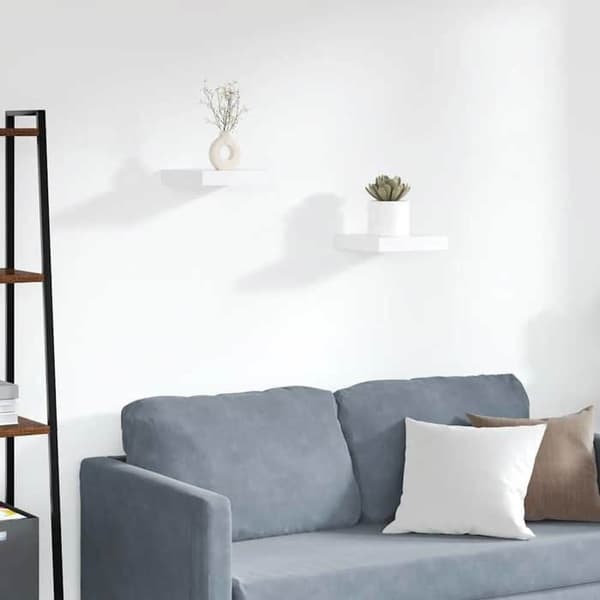 Maison Exclusive - Kelluvat seinähyllyt 2 kpl valkoinen 23x23,5x3,8 cm MDF Vit