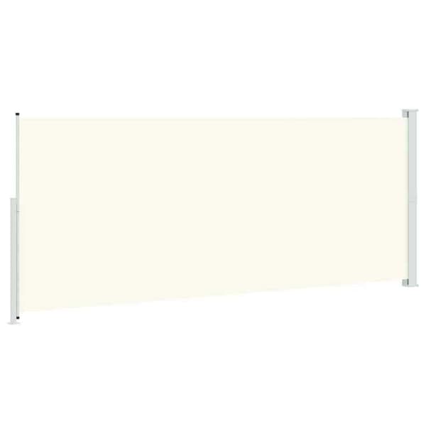 Sidemarkise - EKSKLUSIV HUS - 200 x 514 cm - Creme - UV-bestandig polyester - Manuel, automatisk tilbagevenden Grädde