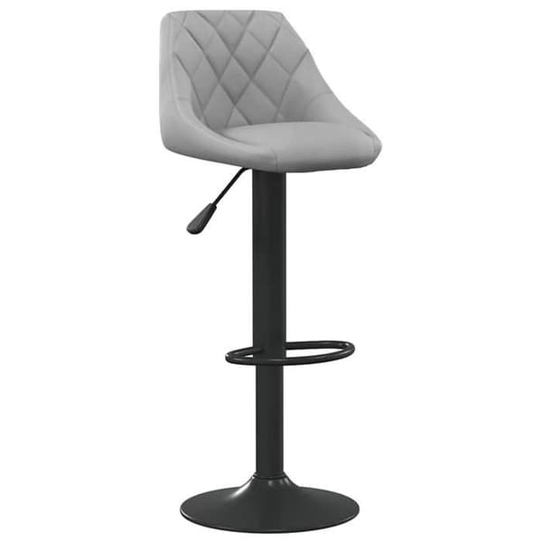 Maison Exclusive - Barstolar set om 2 ljusgrå sammet