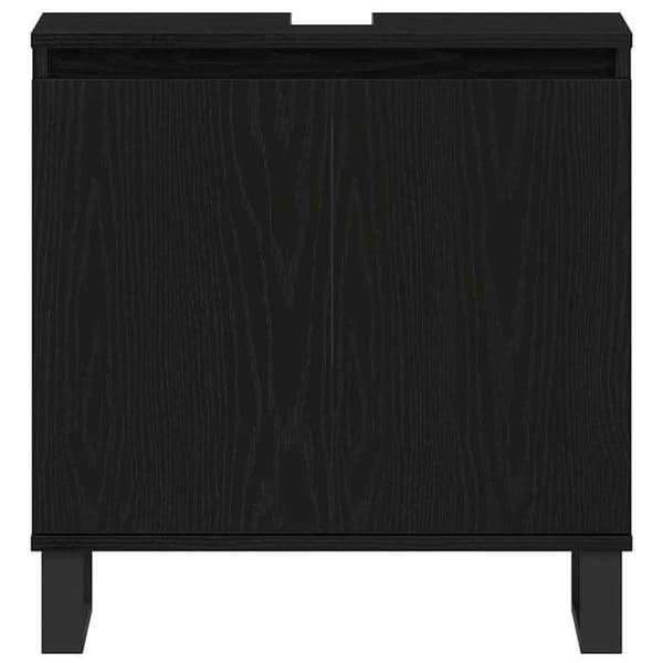 Maison Exclusive - Badeværelsesvaskeskab i sort eg 58 x 33 x 60 cm svart ek