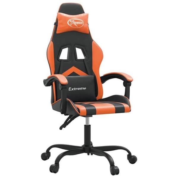Maison Exclusive - Spelstol Svart och orange Konstläder