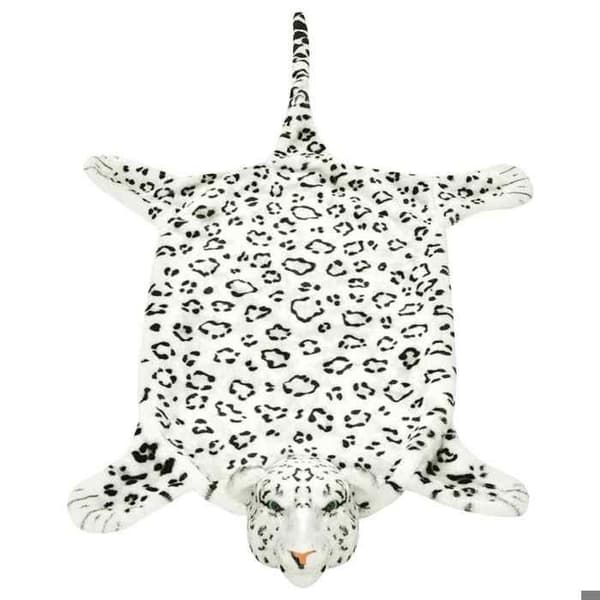 Maison Exclusive - Plys tæppe i leopardform 139 cm Hvid Vit
