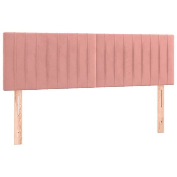 Maison Exclusive - LED-päätyruutu Vaaleanpunainen 144x5x78/88 cm Sametti Ros