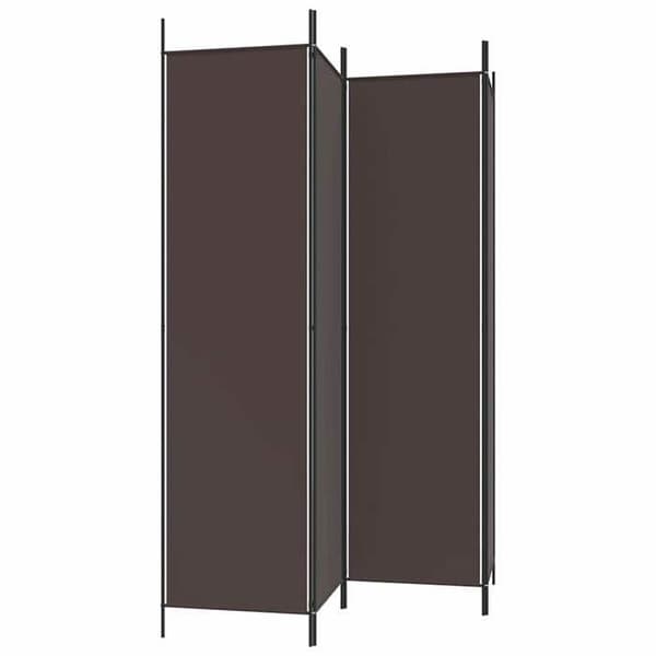 Maison Exclusive - Avskiljande vägg 4 paneler Brun 200x200 cm Tyg