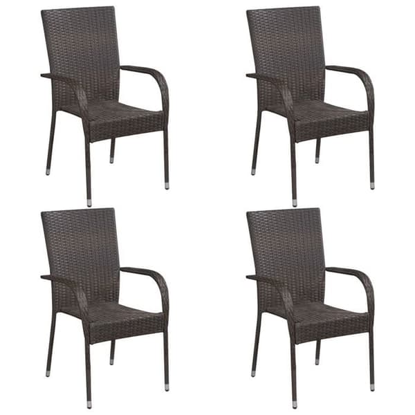 Maison Exclusive - Have spisebordssæt 5 dele Brun brun