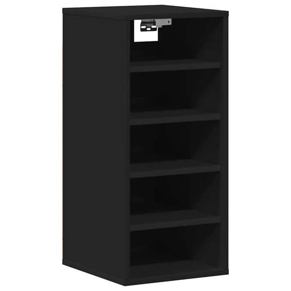 Maison Exclusive - Skoskabe 2 stk Sort 31,5x35x70cm Ingeniørtræ