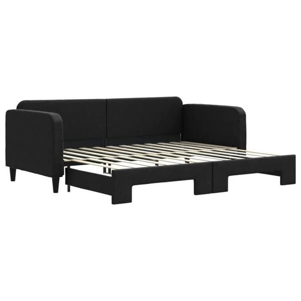 Maison Exclusive - Sovesofa med udtræk uden madras sort 90x200 cm