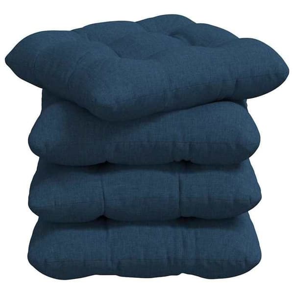 Sittkuddar - EXKLUSIVT HEM - Paket med 4 st - Blå - 40 x 40 x 12 cm - Tjock polyesterfyllning Blå