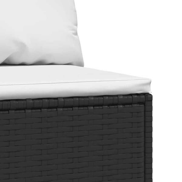 Maison Exclusive - Central have-sofa med sorte puder i flettet harv Svart