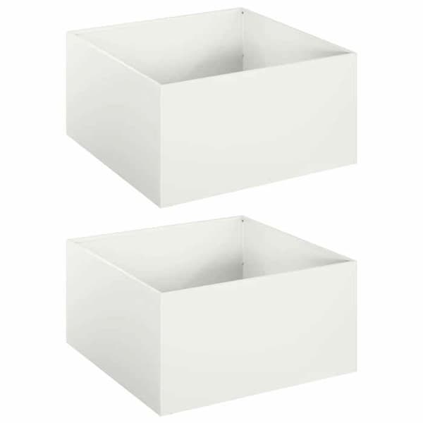 Maison Exclusive - Trädgårdskrukor 2 st Vit 40 x 40 x 30 cm