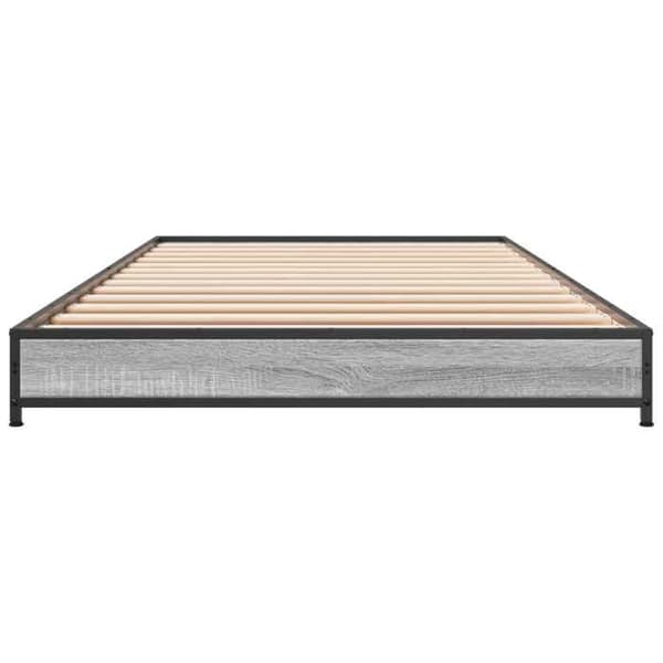 Sengestel - EKSKLUSIV HUS - Sonoma - 80 x 200 cm - Sonoma grå - Ingeniørtræ, stålben Sonoma grå