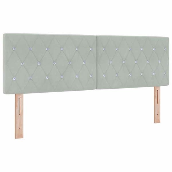 Maison Exclusive - Boxspring seng med madras Lys grå 140 x 190 cm Velour Ljusgrått