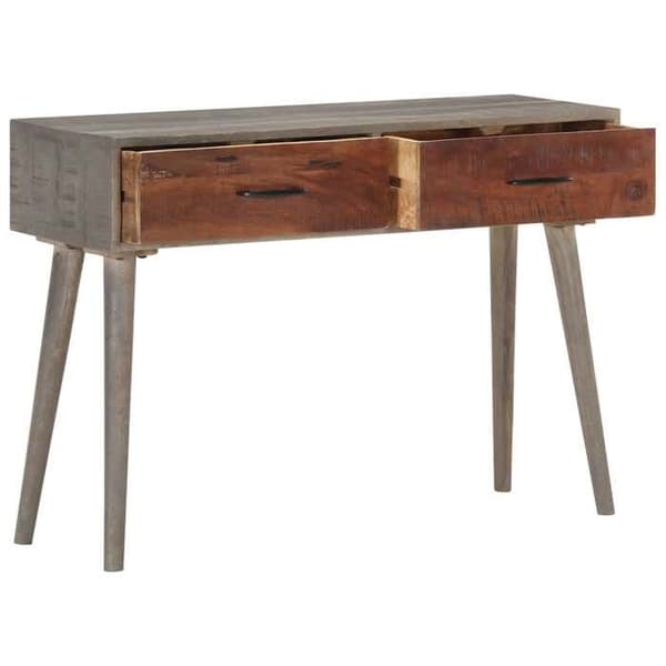 Maison Exclusive - Konsolbord Grå 110x35x75 cm Massivt mangotræ rå Grå