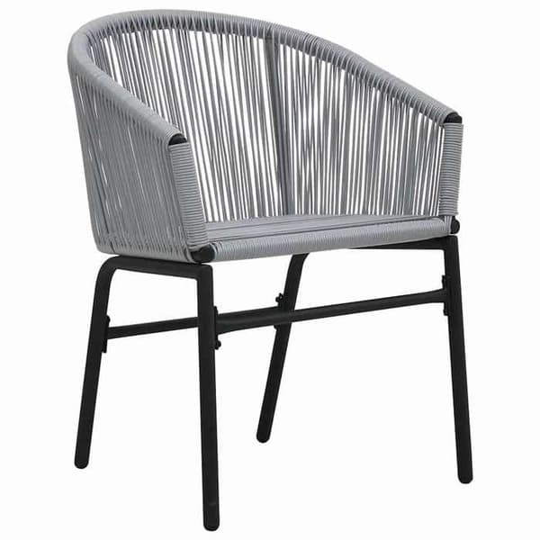 Maison Exclusive - Trädgårdsstolar set om 2 Antracit Rotsin PE antracit
