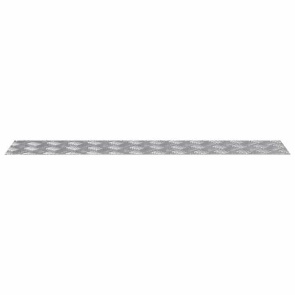Maison Exclusive - Nez de marche 4 pc 100 x 20 cm Silver Aluminium Rektangulär