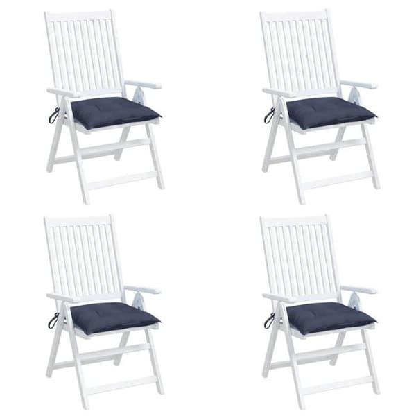 Maison Exclusive - Stolsdynor set om 4 marinblå 50x50x7 cm oxfordtyg marinblå