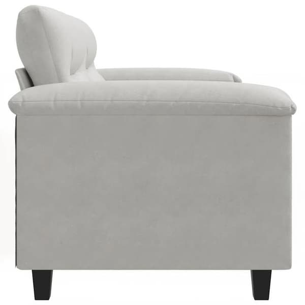 Maison Exclusive - Soffa för 2 personer Ljusgrå 120 cm Mikrofiber Ljusgrått