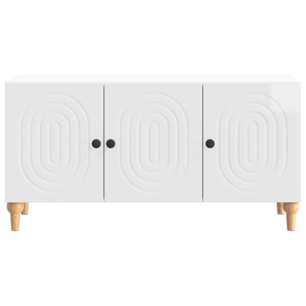 Maison Exclusive - TV-møbel 99 x 34,5 x 50 cm Hvid højglans Ingeniørtræ