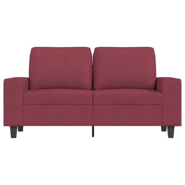 Maison Exclusive - 2-sitssoffa Röd vinröd 120 cm Tyg