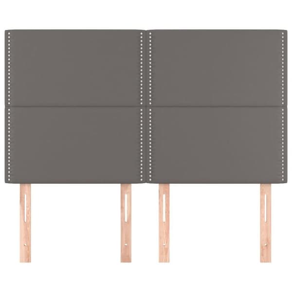 Maison Exclusive - Hovedgærde Grå 144x5x118/128 cm Simil læder Grå