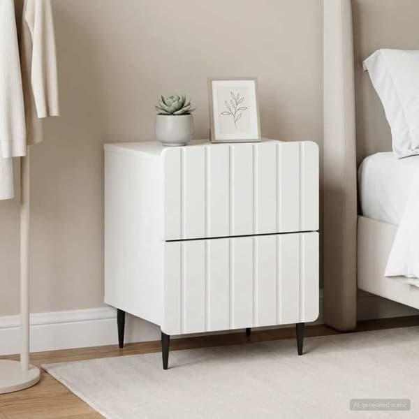 Maison Exclusive - Natbord 2 dele Hvid 43 x 34,5 x 49,5 cm