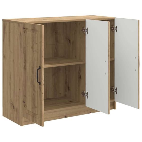 Maison Exclusive - Buffet i håndlavet egetræ 89 x 34,5 x 77 cm Ingeniørtræ