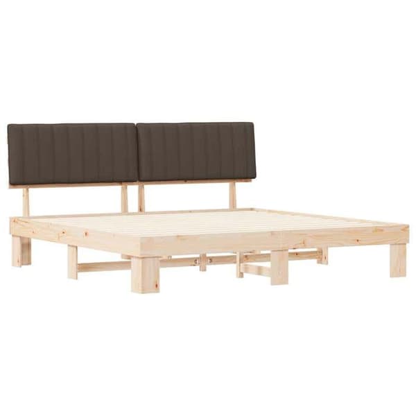 Maison Exclusive - Vuodekehys pehmustetulla päädyllä, taupe 200 x 200 cm Mol