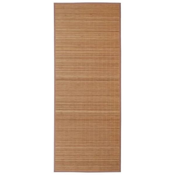 Matta - I latte - Brun bambu - Rektangulär 120 x 180 cm - Halkfri PVC brun