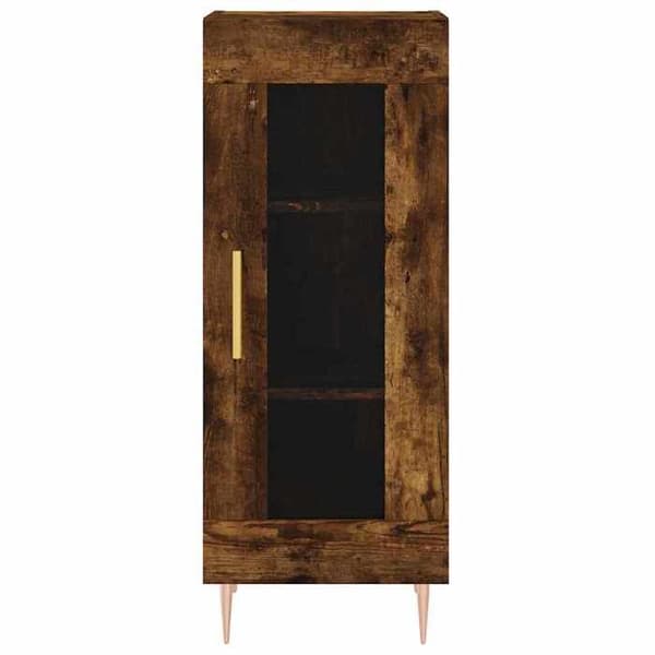 Maison Exclusive - Buffé hög Ek rökig 34,5x34x180 cm Ingenjörsträ