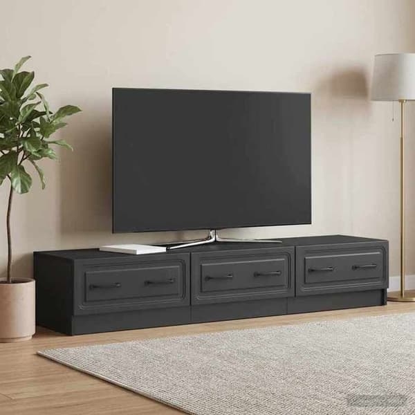 Maison Exclusive - TV-möbel 147 x 34,5 x 27 cm Svart Ingenjörsträ