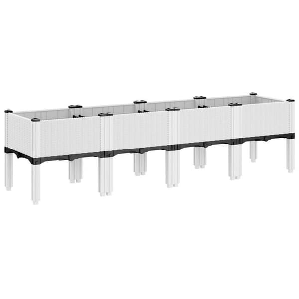 Maison Exclusive - Blomlåda med vita ben 160x40x42 cm PP