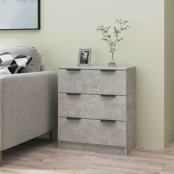 Maison Exclusive - Buffé Grå betong 60x30x70 cm Ingenjörsträ