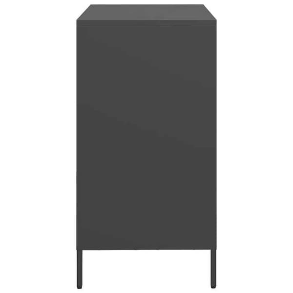 Maison Exclusive - Musta buffet 68x39x73,5 cm kylmävalssattua terästä