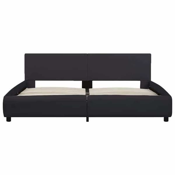 Maison Exclusive - Sengestel med LED uden madras sort 160x200 cm Svart