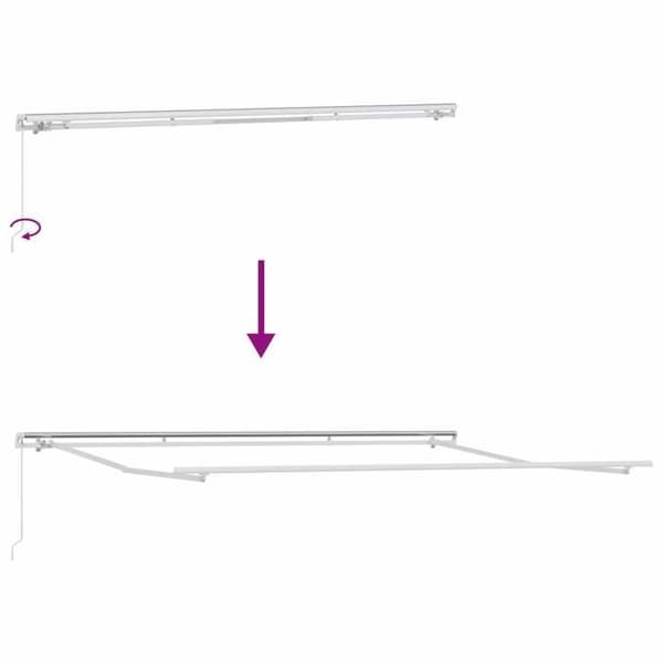 Maison Exclusive - Fällbart tak i grönt och vitt 400 × 300 cm