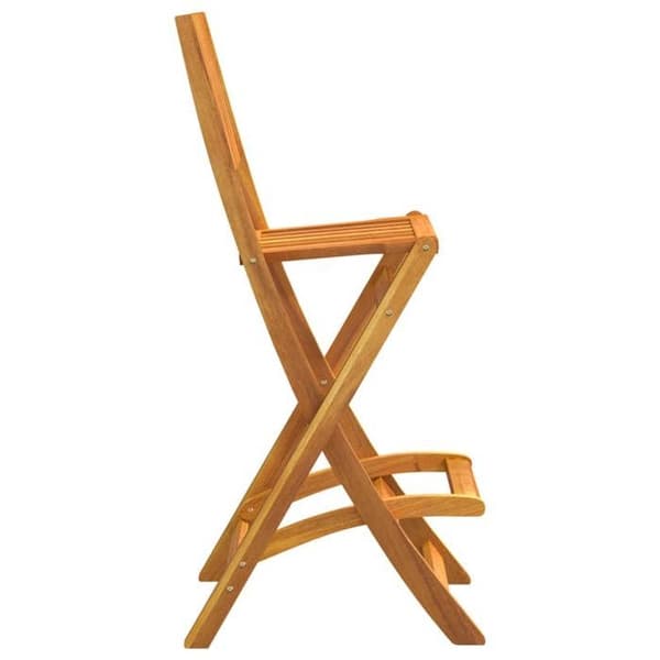 Maison Exclusive - Fällbara utomhusbarstolar set om 2 Akaciaträ
