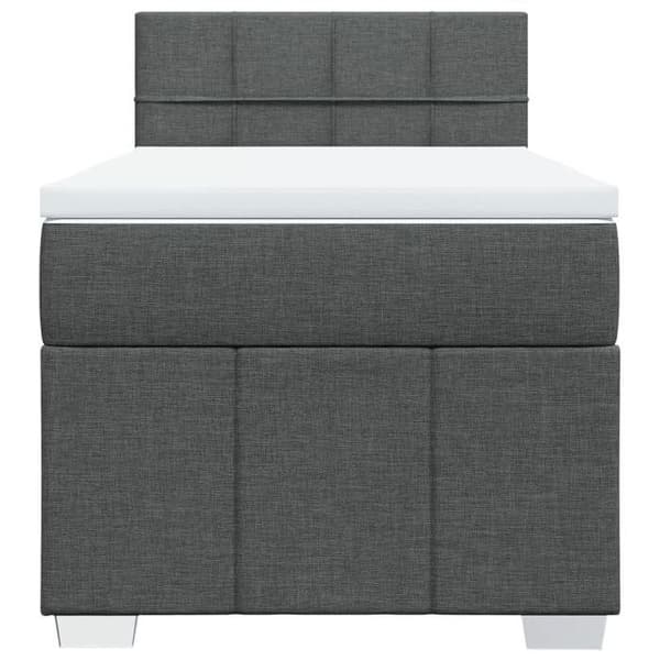 Maison Exclusive - Sänkyperä ja tummanharmaa patja 90x190 cm Kangas