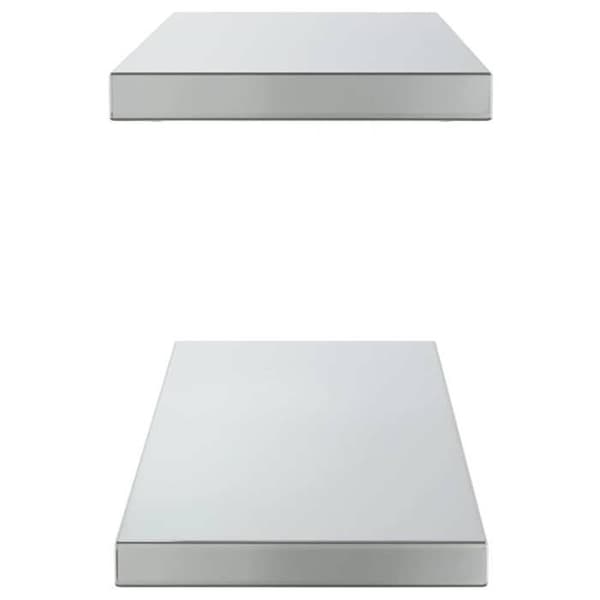 Væghylder - EKSKLUSIV HUS - 75 x 23,5 cm - 2 stk - Rustfrit stål - Sølv Silver