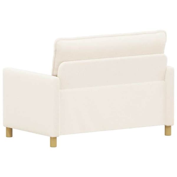 Maison Exclusive - Soffa 2 platser Crème 126 x 81 x 87,5 cm Tyg Grädde