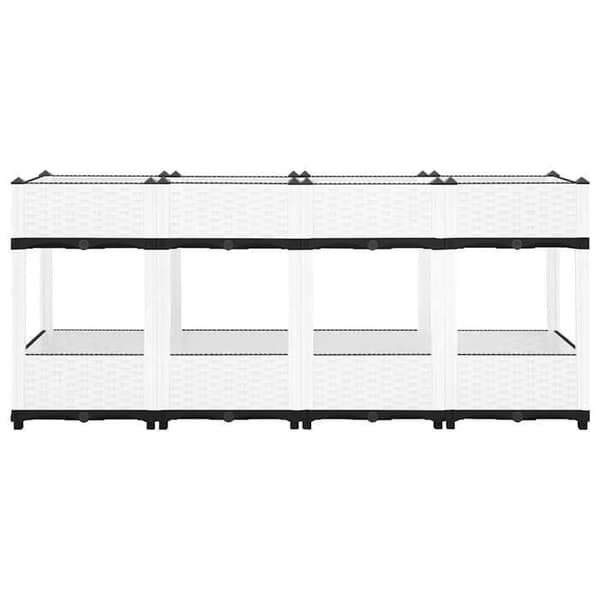 Maison Exclusive - Hævet seng 160x40x71 cm Polypropylen Vit