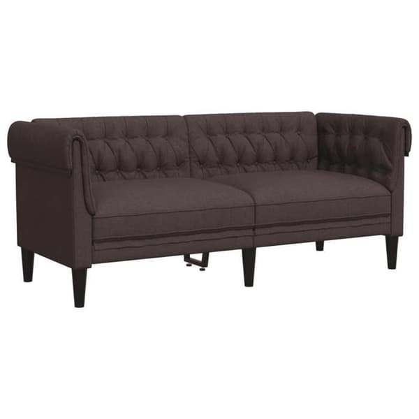 Maison Exclusive - Sæt af 2 sofaer mørkebrun stof