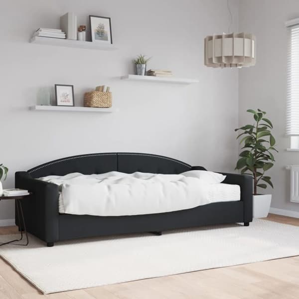 Maison Exclusive - Päivävuode mustalla patjalla 90x200 cm kangas