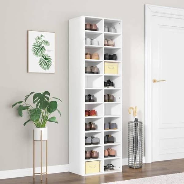 Maison Exclusive - Skoskåp Vit 54x34x183 cm Ingenjörsträ Vit