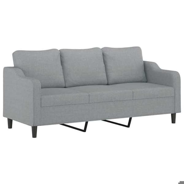 Maison Exclusive - Sæt af 2 sofaer med lysegrå puder i stof