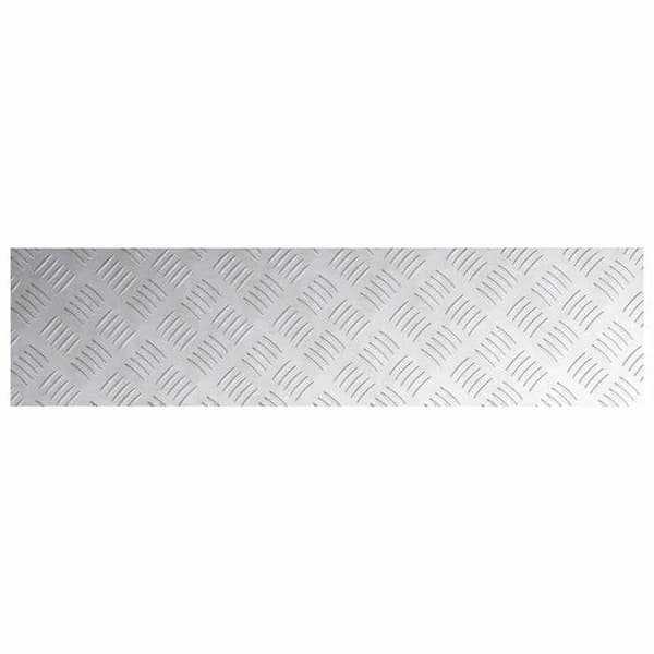 Maison Exclusive - Nez de marche 2 pc 100 x 25 cm Silver Aluminium Rektangulär