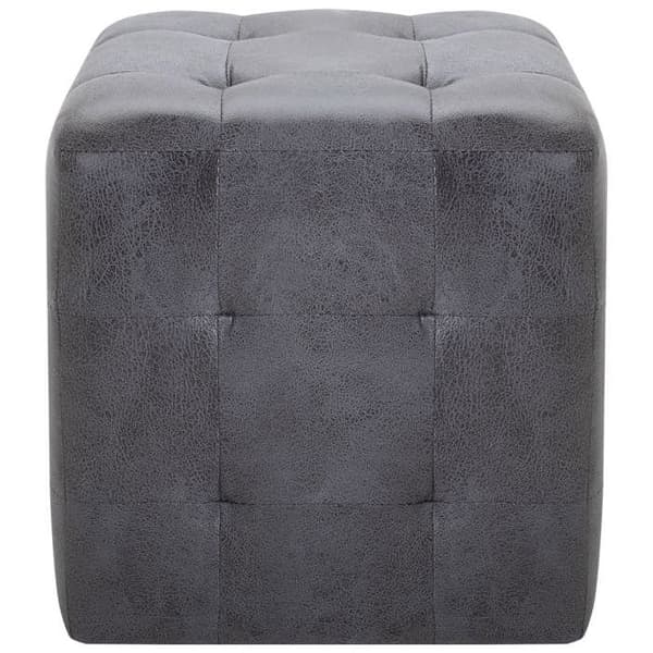 Maison Exclusive - 2 kpl Yöpöytiä Harmaa 30x30x30 cm Tekonahka Grå