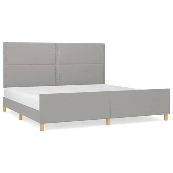 Maison Exclusive - Sengebund uden madras lys grå 200x200 cm stof