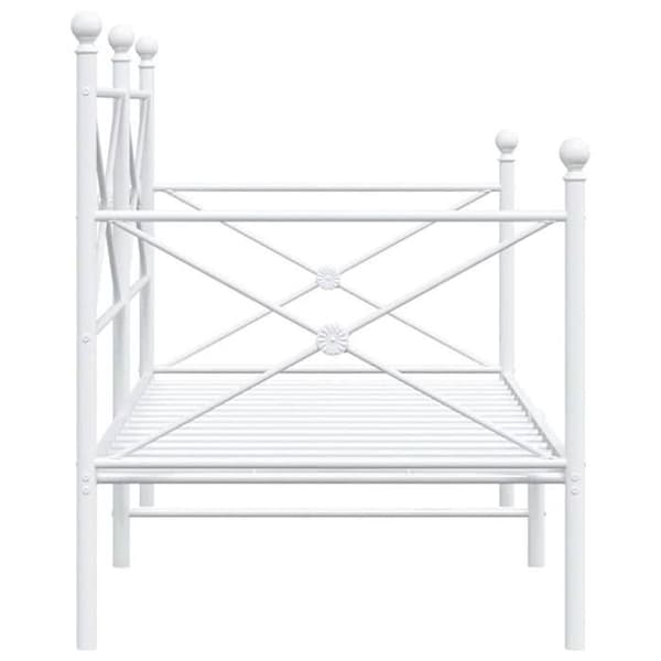 Maison Exclusive - Hvid 90x200 cm seng uden madras i stål